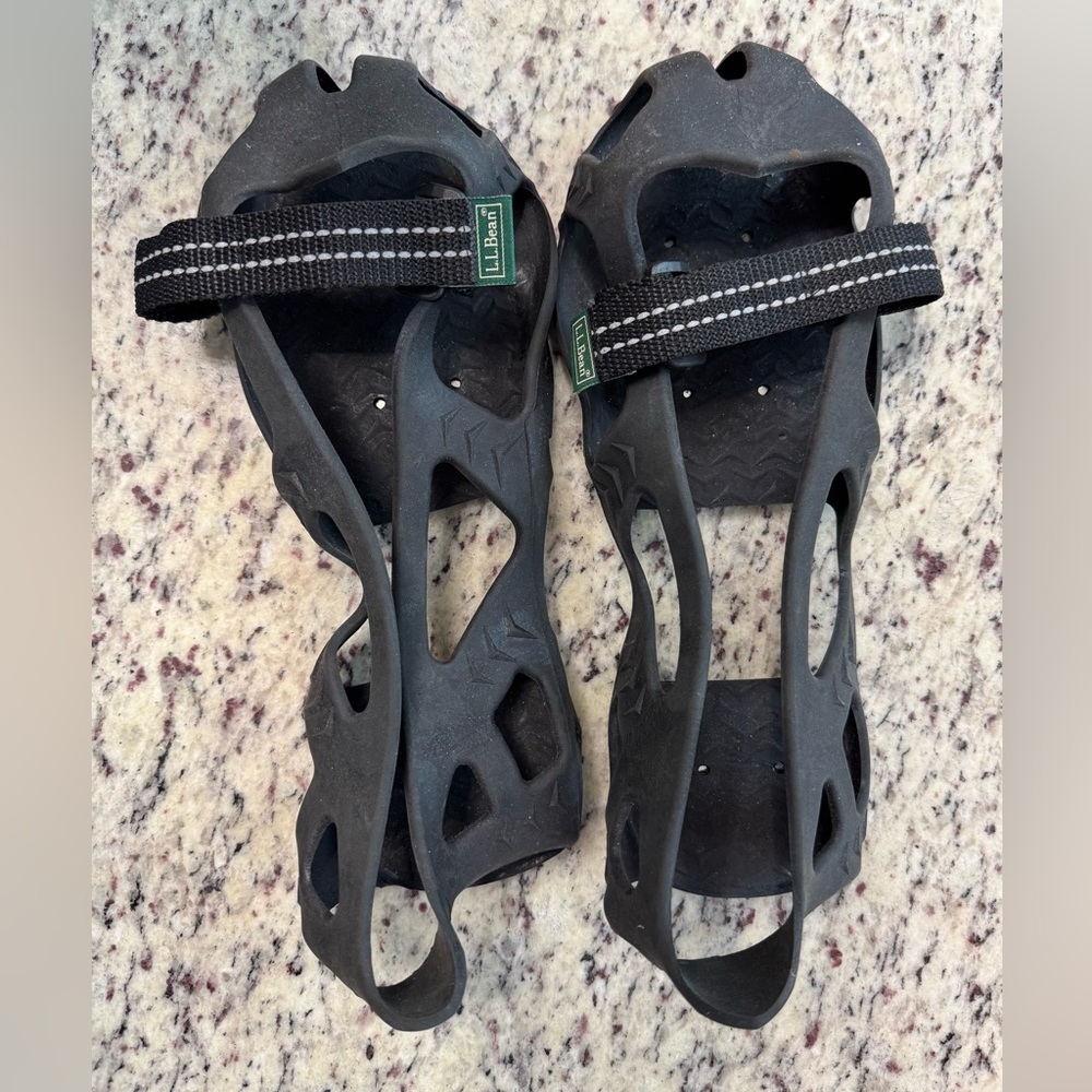 LL Bean Black Ice Cleats Adult Men Extra Large 13.5-16 Shoe Size Traction Device